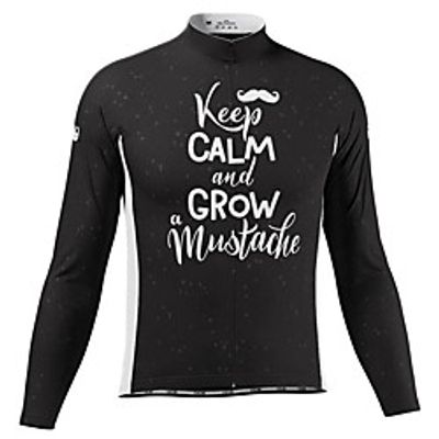 21Grams Men's Long Sleeve Cycling Jersey Spandex Polyester Black Bike Jersey Top Mountain Bike MTB Road Bike Cycling Quick Dry Moisture Wicking Breathable Sports Clothing Apparel  Athleisure Lightinthebox