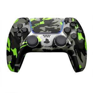 Customized Sony Dual Sense Gaming Controller For Ps5 & Ps5 Slim - Camouflage Neon Green New 2024 Design