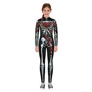 Ghost Cosplay Costume Girls' Movie Cosplay Cosplay Halloween Black Leotard  Onesie Zentai Christmas Halloween New Year Polyester Lightinthebox