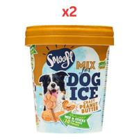 Smoofl Peanut Butter Mix for Dog Ice with 10pcs Chew Sticks 105G (Pack of 2)