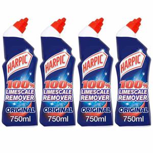 Harpic Toilet Cleaner Liquid Limescale Remover 750 ml x 4