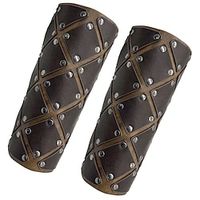 Retro Vintage Medieval Renaissance Armor Wristband Wrist Brace Arm Guards Pirate Viking Men's Cosplay Costume Carnival Party LARP Arm Guards Lightinthebox - thumbnail