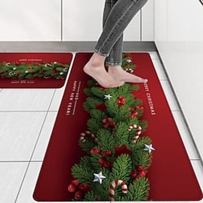 Carpet Household Kitchen Christmas Tree Floor Mat Thickened Anti Slip Foot Mat Christmas Decoration Gift Pvc Carpet Mat miniinthebox Carpet Household Kitchen Christmas Tree Floor Mat Thickened Anti Slip Foot Mat Christmas Decoration Gift Pvc Carpet Mat miniinthebox