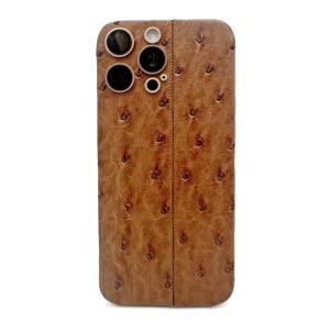 Merlin Craft Customized iPhone 16 Pro Max 1TB, Brown Leather Ostrich Gold