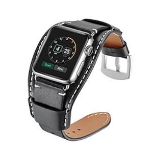 1PC Smart Watch Band Compatible with Apple iWatch 38mm Series 3/2/1 42mm Series 3/2/1 40mm Series 6/5/4 / SE Genuine Leather Luxury Adjustable Breathable Leather Loop SmartWatch Band with Case for miniinthebox