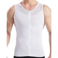Men's T shirt Tee Compression Tank Body Shaper Compression Tops Men Tops Crew Neck Sleeveless Sports  Outdoor Vacation Going out Casual Daily Gym Quick dry Breathable Soft Plain Black White Lightinthebox - thumbnail