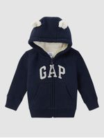 Baby Gap Cozy-Lined Logo Hoodie Sweatshirt - thumbnail