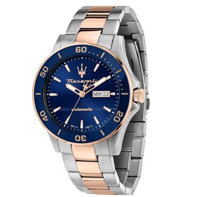 Maserati Competizione 43mm Auto Blue Dial Br SS+RG Men's Watch - R8823100001 Maserati Competizione 43mm Auto Blue Dial Br SS+RG Men's Watch - R8823100001