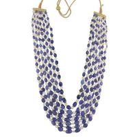 Sri Jagdamba Pearls Anahita 7 Lines Oval Necklace - JPMAR-21-24