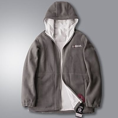 Men's Lightweight Jacket Polar Fleece Jacket Hoodie Jacket Outdoor Daily Wear Warm Hooded Fall Winter Plain Fashion Streetwear Lapel Regular Black Red Blue Brown Dark Blue Jacket Lightinthebox
