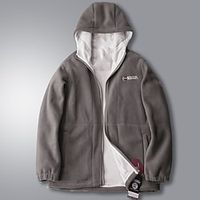 Men's Lightweight Jacket Polar Fleece Jacket Hoodie Jacket Outdoor Daily Wear Warm Hooded Fall Winter Plain Fashion Streetwear Lapel Regular Black Red Blue Brown Dark Blue Jacket Lightinthebox - thumbnail
