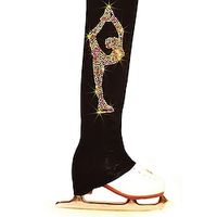 Figure Skating Pants Women's Girls' Ice Skating Bottoms Black Stretchy Training Competition Skating Wear Thermal Warm Crystal  Rhinestone Ice Skating Figure Skating Lightinthebox - thumbnail