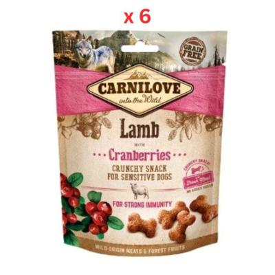 Carnilove Lamb with Cranberries Crunchy Snack for Sensitive Dogs 200g Pack Of 6