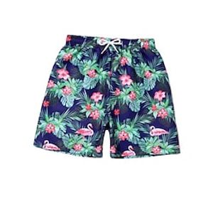 Kids Boys Beach Shorts Floral Sleeveless Outdoor Tropical Blue Summer Clothes 7-13 Years Lightinthebox