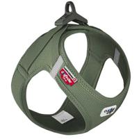 Curli Vest Harness With Curli Clasp Air Mesh For Dogs - Moss-Medium