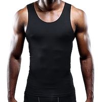 Men's Gym Shirt Compression Tank Fitness Tank Men Tops Crew Neck Sleeveless Sports  Outdoor Vacation Going out Casual Daily Gym Quick dry Breathable Soft Plain Black White Activewear Fashion Sport Lightinthebox - thumbnail