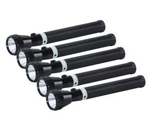 Olsenmark OMFL2710 5Pieces Rechargeable LED Flashlight Combo-(Black)-(OMFL2710)