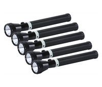 Olsenmark OMFL2710 5Pieces Rechargeable LED Flashlight Combo-(Black)-(OMFL2710) - thumbnail