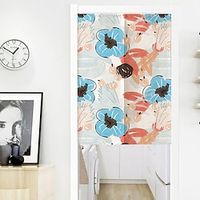 Japanese Noren Curtain Door Cover Doorway Curtain Panel Traditional Flowers Printed Door Tapestry Room Divider Curtains for Kitchen Sushi Bathroom Livingroom Bedroom miniinthebox