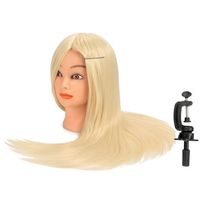 30% Blonde Real Human Hair Training Hairdressing Mannequin Head With Clamp