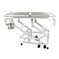 Nutrapet Operation Table 304 Stainless Steel, With Moveable Grid, With Foot Controller, With Waste Bin Length 120 Cms X Width 60 Cms X Height 58-100 Cms