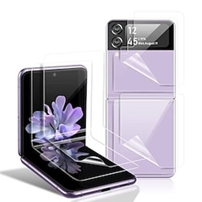 2 Sets Phone Screen Protector For Samsung Galaxy Z Flip Z Flip 3 TPU High Definition (HD) Scratch Proof Anti-Fingerprint Phone Accessory Lightinthebox