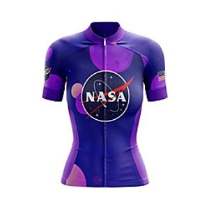 21Grams Women's Short Sleeve Cycling Jersey Summer Spandex Blue Galaxy Bike Top Mountain Bike MTB Road Bike Cycling Breathable Sports Clothing Apparel / Stretchy / Athleisure miniinthebox