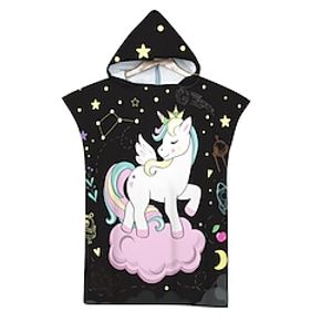 1PCS Unicorn Wear Bath Towel Beach Towel Cape Seaside Dressing Bathrobe Print Hooded Bath Towel,Beach Towels for Kids Lightinthebox