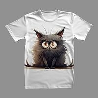 Boys 3D Cat Tee Shirt Short Sleeve 3D Print Summer Active Sports Fashion Polyester Kids 3-12 Years Crew Neck Outdoor Casual Daily Regular Fit Lightinthebox - thumbnail