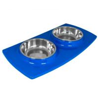 Pawsitiv Tile Dinner Set Bowls Small - Blue