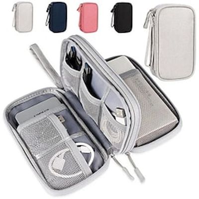 Electronic Organizer, Travel Cable Organizer Bag Pouch Electronic Accessories Carry Case Portable Waterproof Double Layers All-in-One Storage Bag For Cable, Cord, Charger miniinthebox