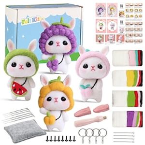 Needle Felting Kit Beginner, Complete Arts and Crafts for Adults Women,Hobby Kit with Felting Supplies, Felting Needles, Wool and Tools, Adult Craft Kits Lightinthebox