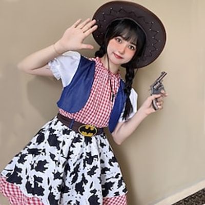 Toy Story Jessie Cowgirl Woody Cosplay Costume Outfits Halloween Props Women's Girls' Movie Cosplay Anime Halloween Red Dress Hat Christmas Halloween New Year Polyester Lightinthebox