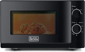 Black+Decker 20 L Microwave Oven With Defrost Function, Black, MZ2020P-B5