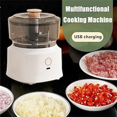 1PC USB Rechargeable Electric Peeling Garlic Masher 350ML Kitchen Food Chopper Meat Grinder Cooking Machine Lightinthebox