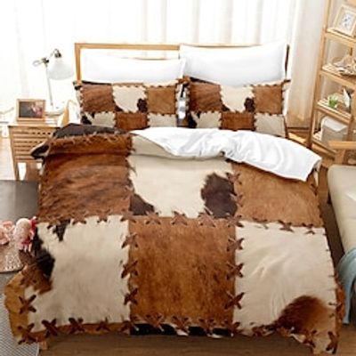 fur and pelts of various animals Pattern Duvet Cover Bedding Sets Comforter Cover with 1 print Print Duvet Cover or Coverlet,2 Pillowcases for Double/Queen/King miniinthebox