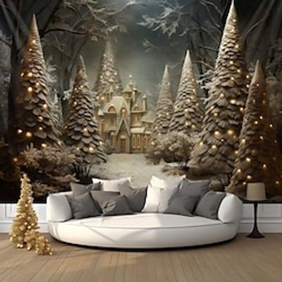 Christmas Tree Hanging Tapestry Wall Art Xmas Large Tapestry Mural Decor Photograph Backdrop Blanket Curtain Home Bedroom Living Room Decoration miniinthebox