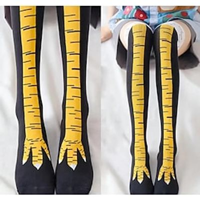 Chicken Legs Socks, 1 Pair Fun  Quirky Chicken Paws Knee-High Socks - Cartoon Pattern Fashion Stockings for Cosplay  Festive Occasions miniinthebox