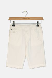 Kids Boy Plain Five Pocket Short  White