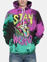 Mens Halloween 3D Colorful Pattern Printed Hoodies