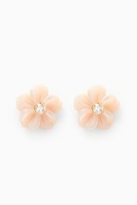 Floral Diamond Stud Earrings in 18kt Yellow Gold
