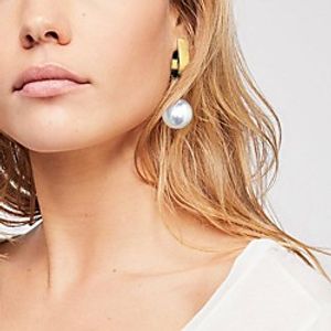 Women's Stud Earrings Drop Earrings Hoop Earrings Geometrical Fashion Wedding Precious Simple Fashion Modern Punk Trendy Pearl Earrings Jewelry Gold For Sport Gift Engagement Birthday Festival 1 Pair miniinthebox