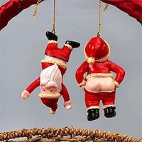 1pc Resin Santa Claus Pendant, Christmas Tree Decoration, Christmas Window Decoration, Gift Decorations, Small Decorations Lightinthebox - thumbnail