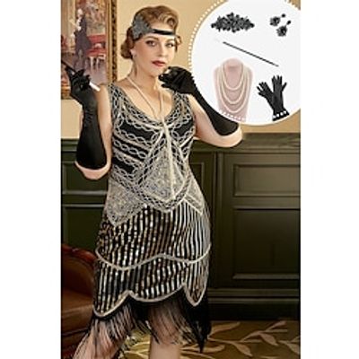 Retro Vintage Roaring 20s 1920s Flapper Dress Dress Outfits Flapper Headband Christmas Party Dress The Great Gatsby Women's Sequins Tassel Fringe Cosplay Costume Plus Size Christmas Halloween Party miniinthebox Retro Vintage Roaring 20s 1920s Flapper Dress Dress Outfits Flapper Headband Christmas Party Dress The Great Gatsby Women's Sequins Tassel Fringe Cosplay Costume Plus Size Christmas Halloween Party miniinthebox