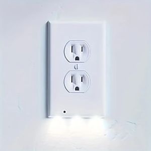 Night Light Wall Outlets Decor Duplex Outlet Night Light Electrical Outlet Wall Plate With LED Night Lights Automatic OnOff Sensor Lightinthebox