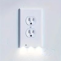 Night Light Wall Outlets Decor Duplex Outlet Night Light Electrical Outlet Wall Plate With LED Night Lights Automatic OnOff Sensor Lightinthebox - thumbnail