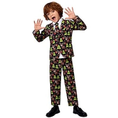 Christmas Trees Suits  Blazers Santa Suits Cosplay Costumes Boys Cosplay Costume Christmas Christmas Christmas Eve Kid's Party Christmas Polyester Costume miniinthebox