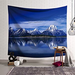 Landscape Wall Tapestry Art Decor Blanket Curtain Hanging Home Bedroom Living Room Decoration Polyester Lake Mountain miniinthebox