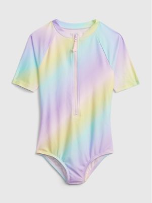 Kids Recycled Ombre Swim One-Piece Rash Guard