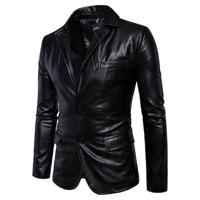 Biker Faux Leather Jacket for Men